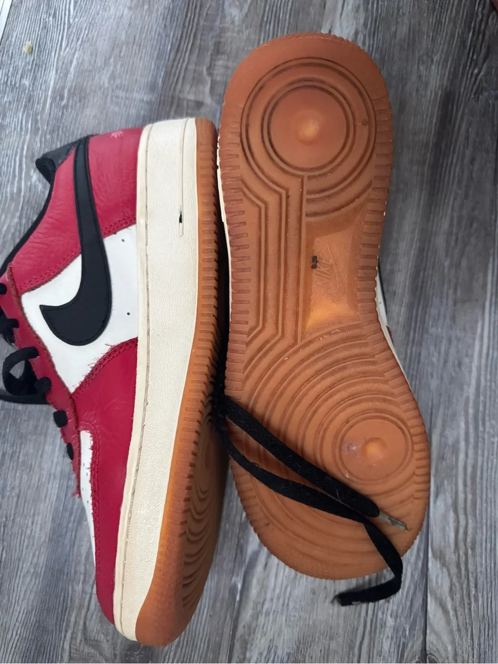 2016 Nike Air Force 1 ‘Gym Red’ Low Top Sneakers in Red, White & Black